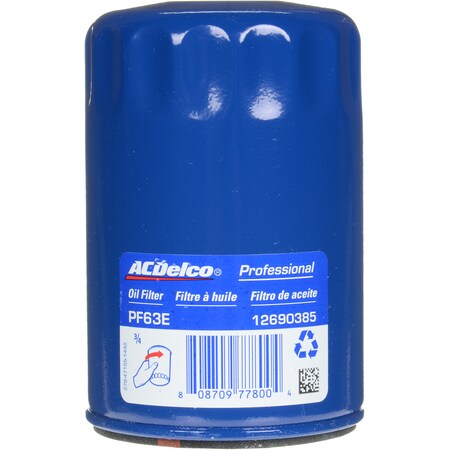 Acdelco Filter Asm Oil, Pf63E PF63E